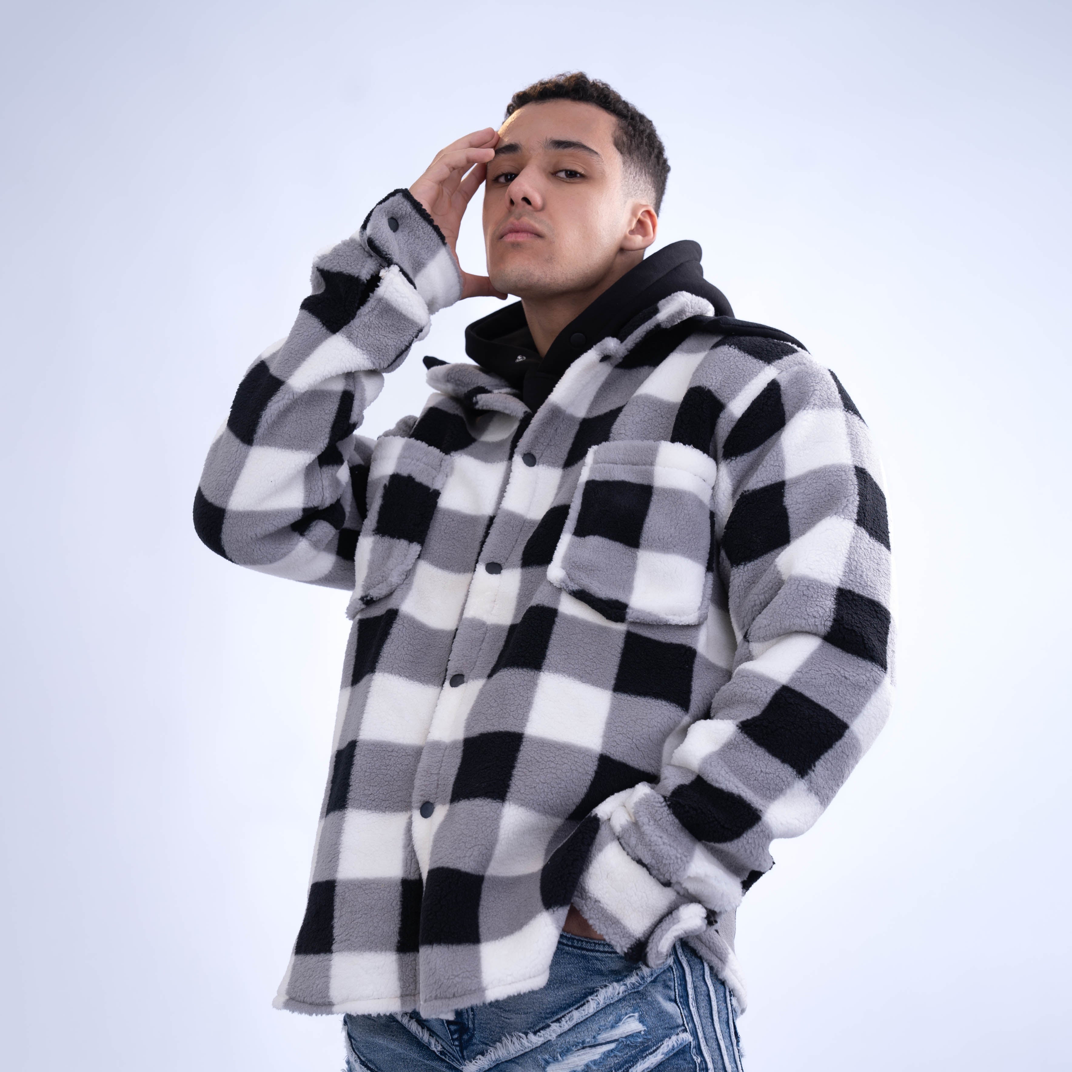 Premium Fleece Plaid Flannel Jacket